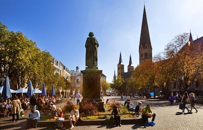 La céntrica Münsterplatz, en Bonn.