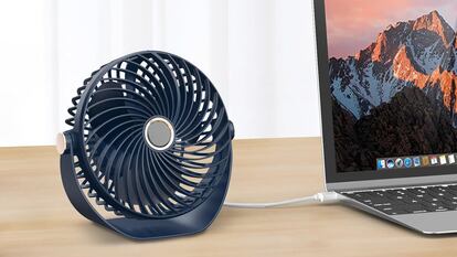 Artículo de EL PAÍS Escaparate que describe las ventajas de uso de este mini ventiladora de mesa superventas en Amazon