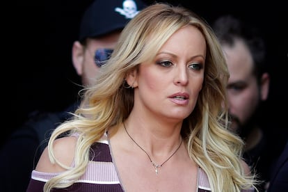 Stormy Daniels, at a porn film competition in Berlin in October 2018.