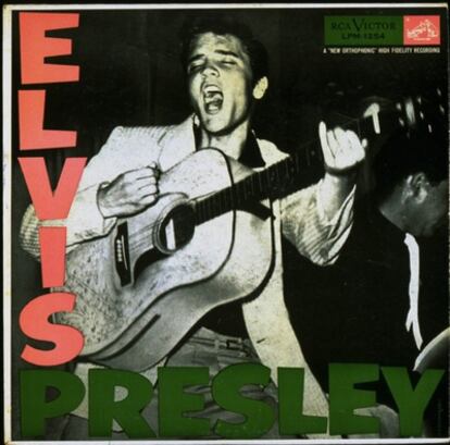 Imagen del primer disco de Elvis Presley publicado en 1956.
