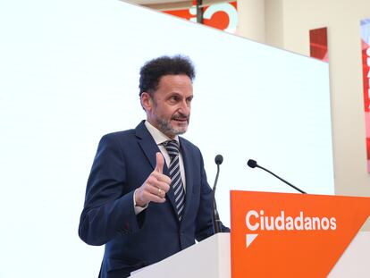 El portavoz de Ciudadanos en el Congreso, Edmundo Bal, después de la reunión del Comité Permanente del partido, este lunes en Madrid.