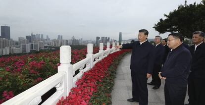 Xi Jinping, presidente chino, esta semana en su visita a Shenzhen.