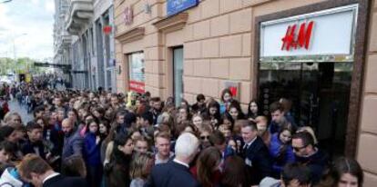 Imagen de archivo de una inauguración de una tienda de H&M en Moscú.