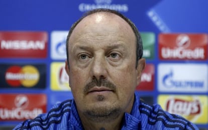 Rafa Benítez durante coletiva de imprensa.