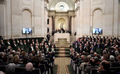 Reunión anual de los miembros de la Academia Francesa, en diciembre de 2016