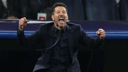 Diego Simeone, durante el partido.