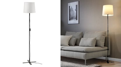 Esta lámpara de pie de Ikea proporciona una luz difuminada muy agradable a cada estancia del hogar.