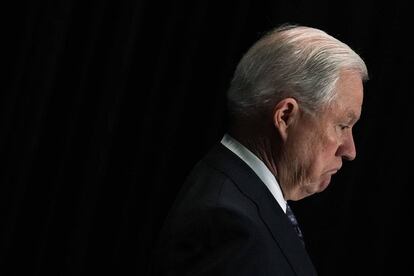 Jeff Sessions, este lunes en un evento en Virginia