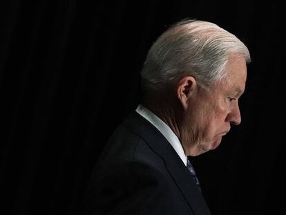 Jeff Sessions, este lunes en un evento en Virginia