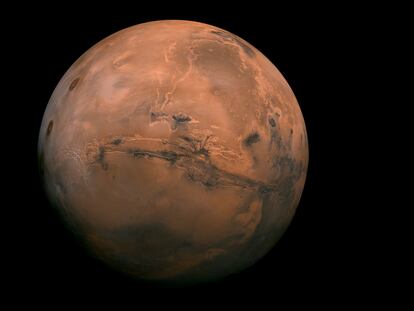 Aspecto del planeta Marte, en una imagen de la NASA.