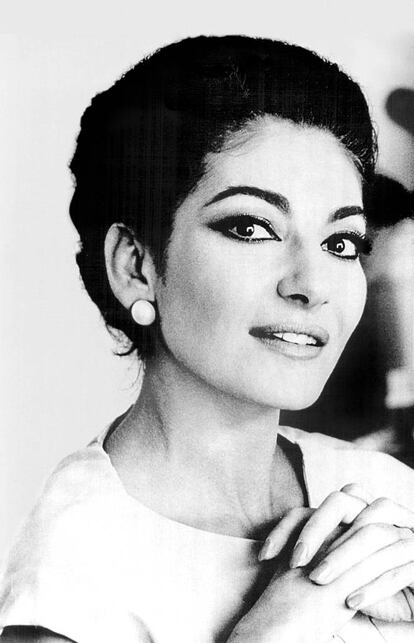 Retrato de Maria Callas.