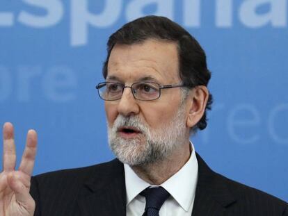 El presidente del Gobierno, Mariano Rajoy, este jueves. 