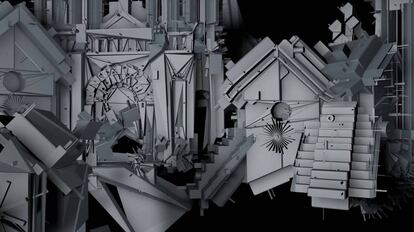 Imagen con la que el L.E.V. promociona 'La casa de las sombras', una de sus 'performances'.
