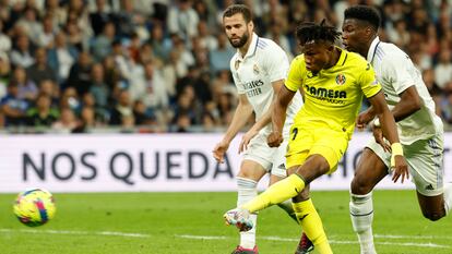 Partido de Liga entre el Real Madrid y Villarreal CF.