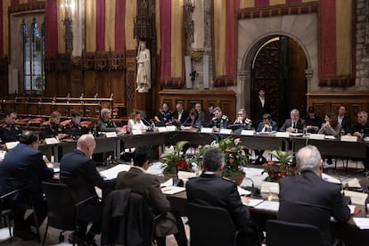 Imagen de la Junta de Seguridad en el Saló de Cent