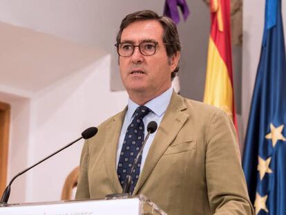 El presidente de la CEOE, Antonio Garamendi. 