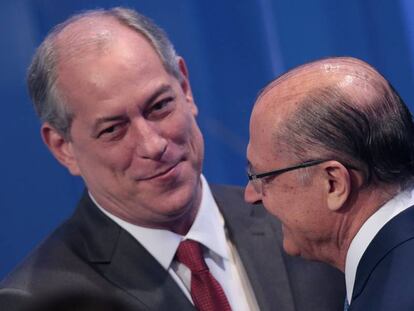 Ciro Gomes e Alckmin no debate da RedeTV!.