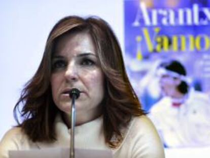La extenista Arantxa Sánchez Vicario, durante la presentación el pasado 14 de febrero en Barcelona de su polémico libro de memorias, "Arantxa ¡Vamos! Memoria de una lucha, una vida y una mujer". EFE/Archivo