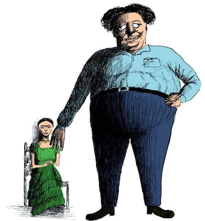Frida Kahlo y Diego Rivera, dibujados por Tyto Alba en 'La casa azul' (Astiberri).