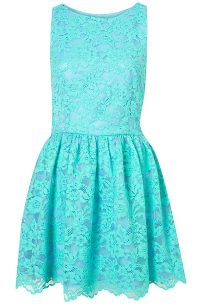 De encaje algodón en azul turquesa. De TopShop. Precio: 80 euros aprox.