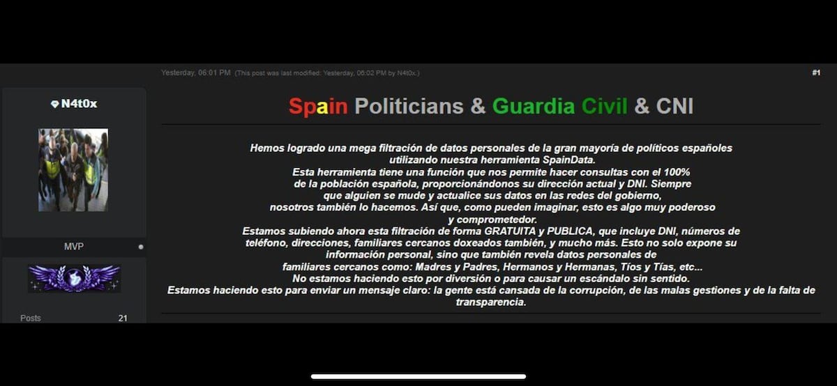 Dos menores detenidos por filtrar datos sensibles de Sánchez y dos ministros