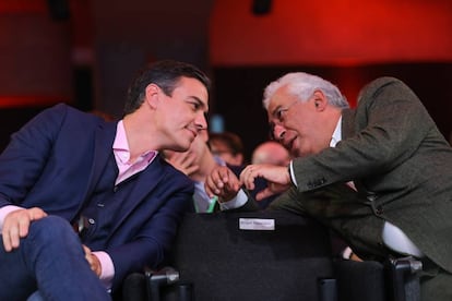 Pedro Sánchez, presidente español, y António Costa, primer ministro portugués.