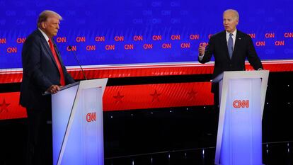 Trump y Biden, durante un momento del debate.
