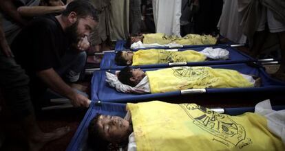 Los cuatro niños muertos, el 16 de julio de 2014.