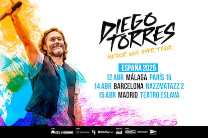 Diego Torres actuará en nuestro país con su gira 'Mejor que ayer tour'.