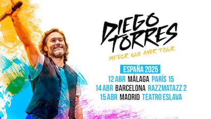 Diego Torres actuará en nuestro país con su gira 'Mejor que ayer tour'.