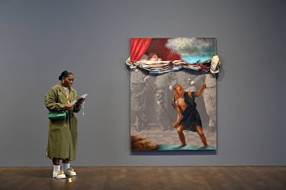 La obra 'Nothing to See Here' de Titus Kaphar, en una exposición inaugurada el pasado marzo en la Gagosian Grosvenor Hill gallery (Londres).