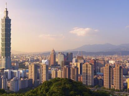 Vista panor&aacute;mica de Taip&eacute;i, capital de Taiw&aacute;n.