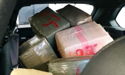 La droga que la Guardia Civil decomisó en Cádiz.