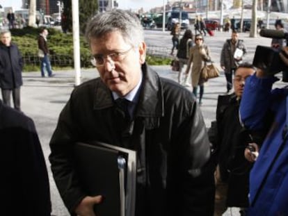 Emilio Monteagudo, a su llegada a los juzgados.