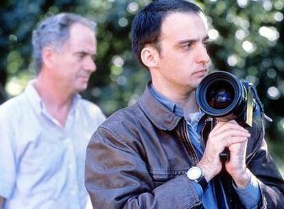 Alejandro Amenábar, fotografiado en pleno rodaje.