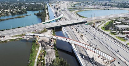 Autovía de Florida con obras de ACS.