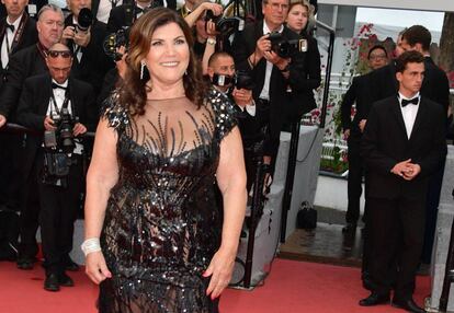 Dolores Aveiro, en la alfombra roja de Cannes.