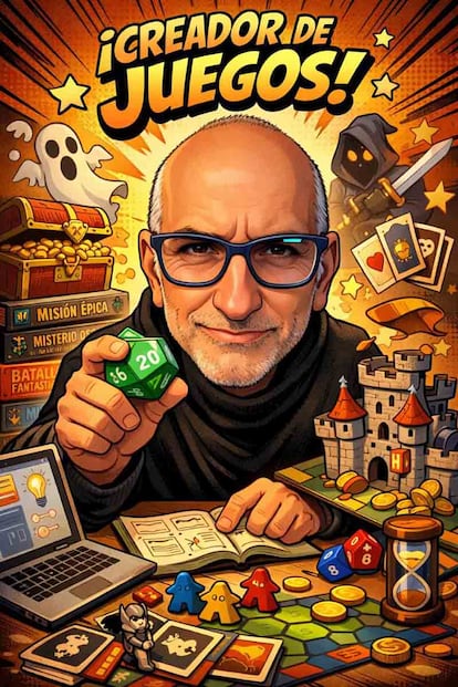 Caricatura de Iván Martín creada con ChatGPT