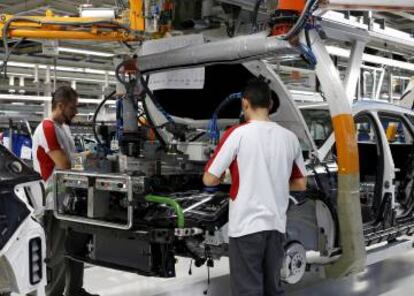 Cadena de montaje de Seat en su fábrica de Martorell (Barcelona).