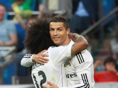 Cristiano Ronaldo celebra su segundo gol.