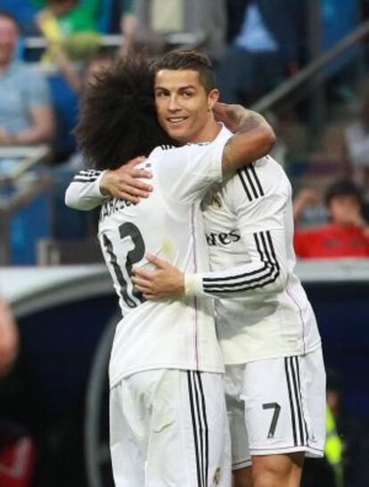 Cristiano Ronaldo celebra su segundo gol.