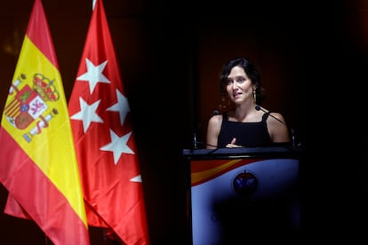 La presidenta de la Comunidad de Madrid, Isabel Díaz Ayuso, este martes.