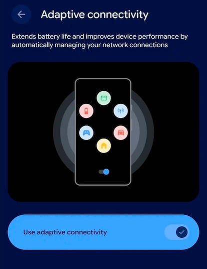 Función Conectividad adaptativa de los Pixel de Google