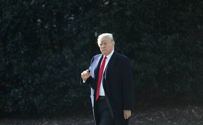 El presidente estadounidense, Donald Trump, ayer en la Casa Blanca.