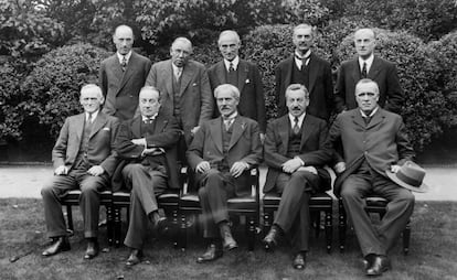 O Governo britânico de unidade nacional, em 1931 em Londres.