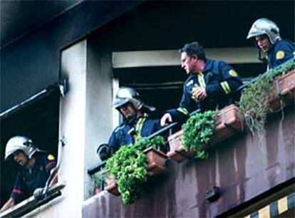 Imagen del piso afectado por el incendio.