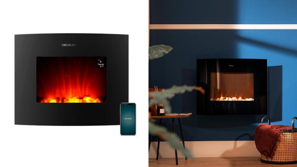 Chimenea eléctrica decorativa de la marca Cecotec.