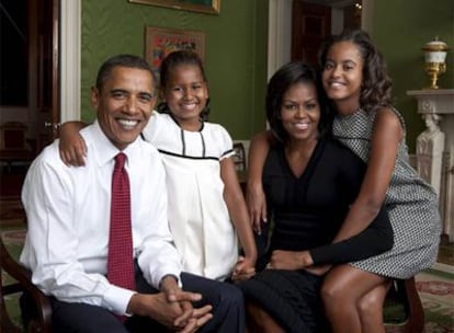 La foto oficial de la familia Obama en la Casa Blanca, realizada por Annie Leibovitz.