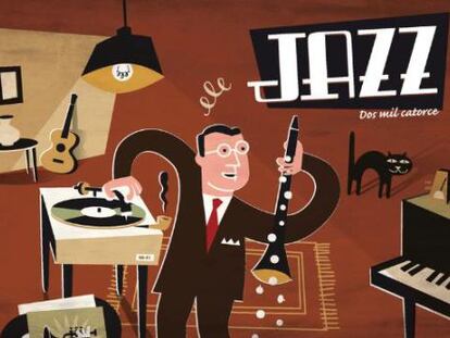 Cartel del Ciclo de Jazz 2014 de Logro&ntilde;o. 