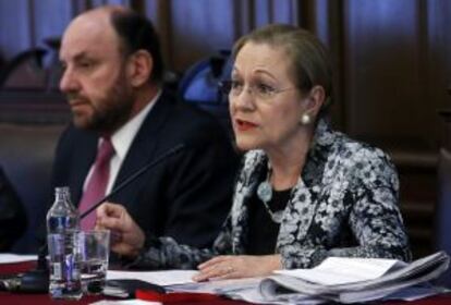 El canciller de Chile Alfredo Moreno, junto a Benita Ferrero-Waldner.